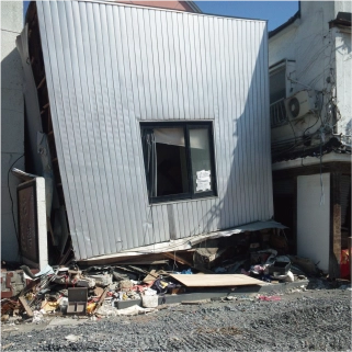 震災による津波で全壊